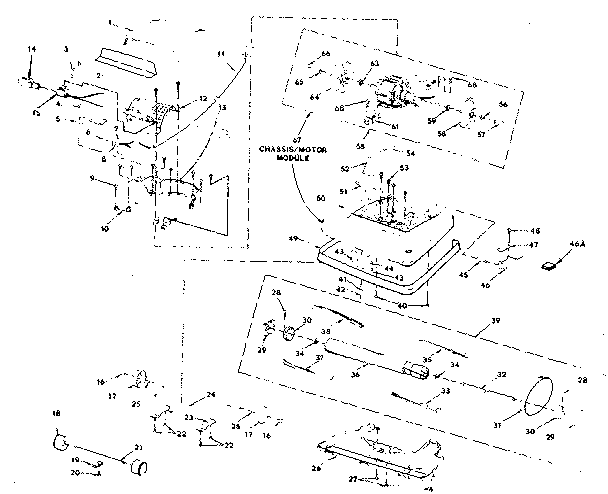 Nozzle and motor assembly