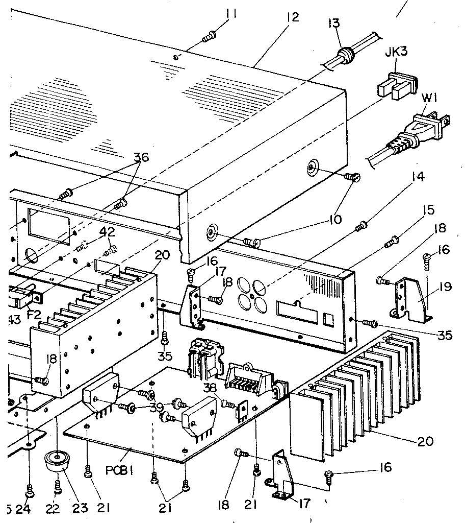 TOP COVER AND REAR CHASSIS ASSEMBLY