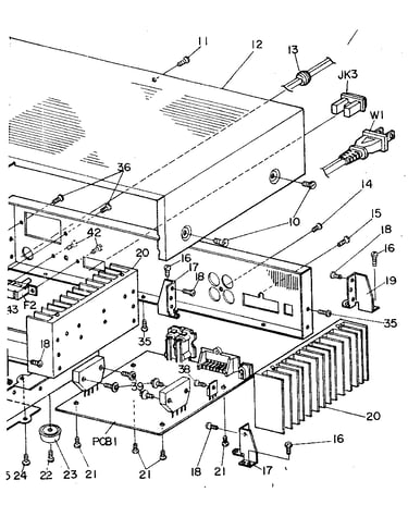 Top cover and rear chassis assembly