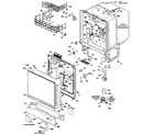 GE GSD500G-02BA tub and door assembly diagram