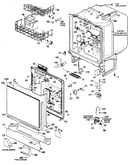 Tub and door assembly