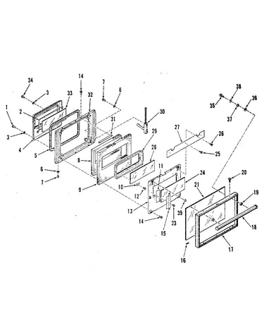 Oven door section