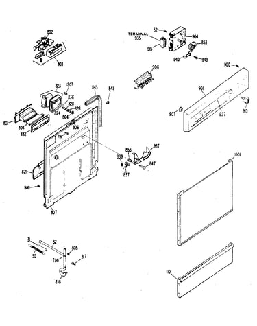 Control panel and door