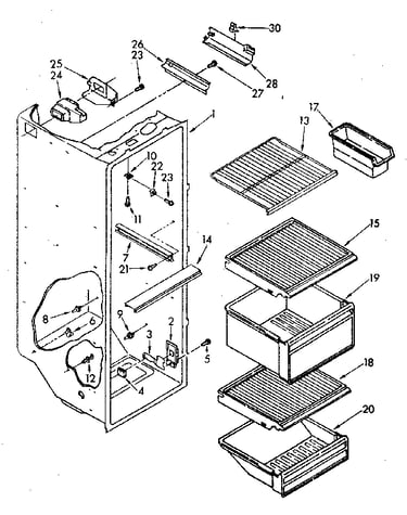 Refrigerator liner parts