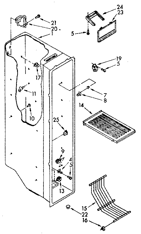 Freezer liner parts