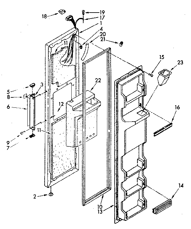 Freezer door parts