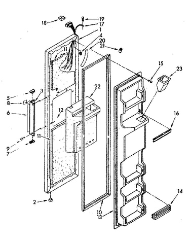Freezer door parts