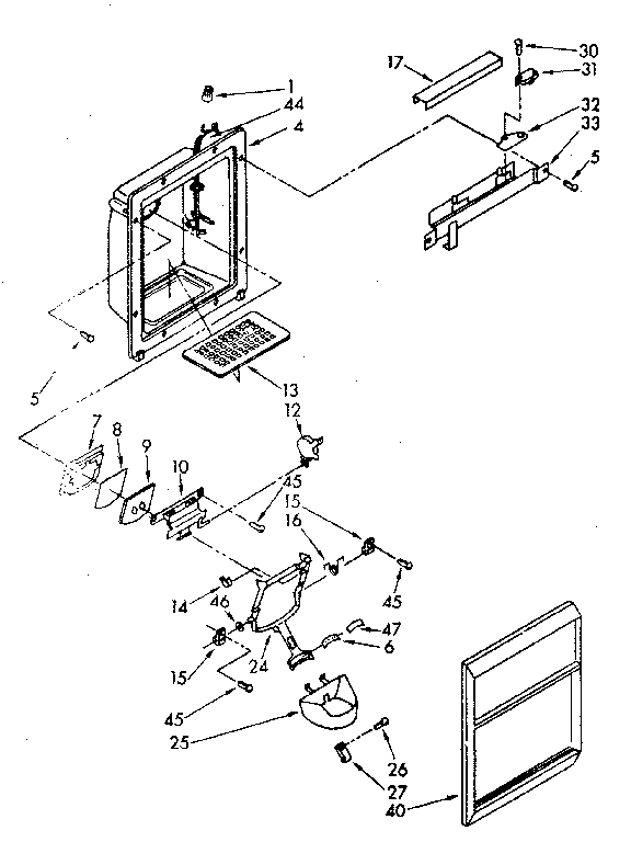Dispenser front parts