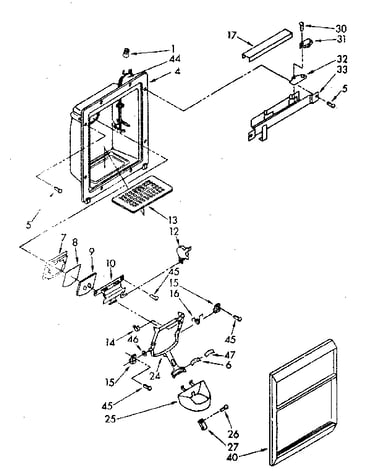 Dispenser front parts