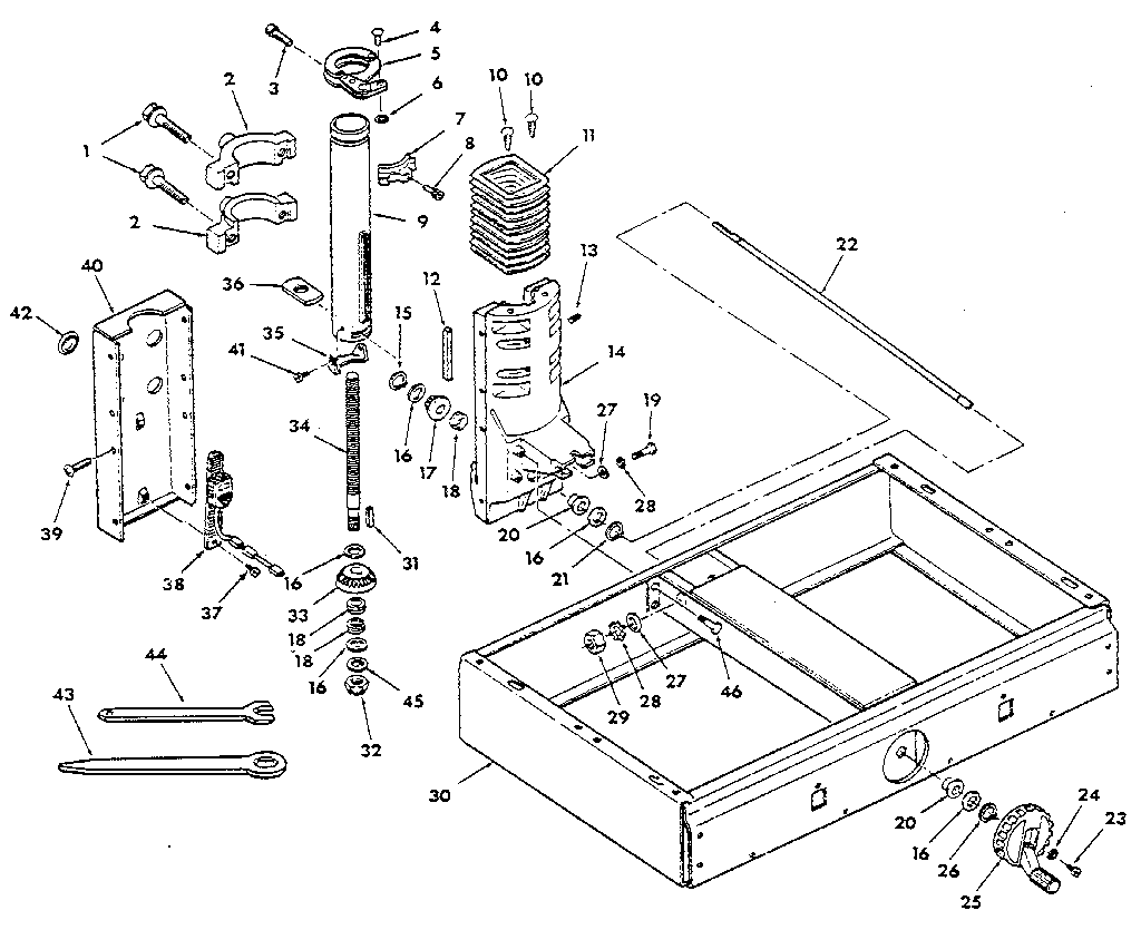 FIGURE 2 - BASE AND COLUMN ASSEMBLY