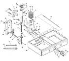 Craftsman 113198410 figure 2 - base and column assembly diagram