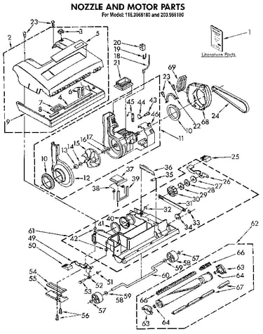 Nozzle and motor parts
