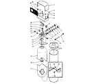 Kenmore 625342001 resin tank, valve adaptor and connecting parts diagram