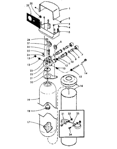 Resin tank, valve adaptor and connecting parts
