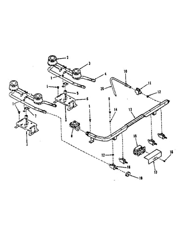 Top burner section