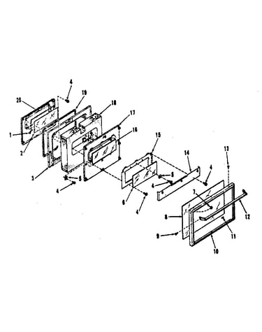 Oven door section