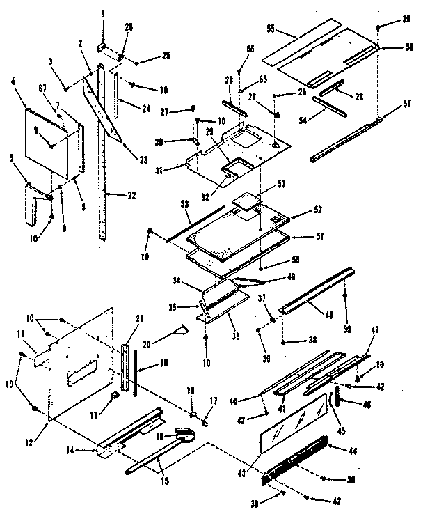 Upper oven pedestal section