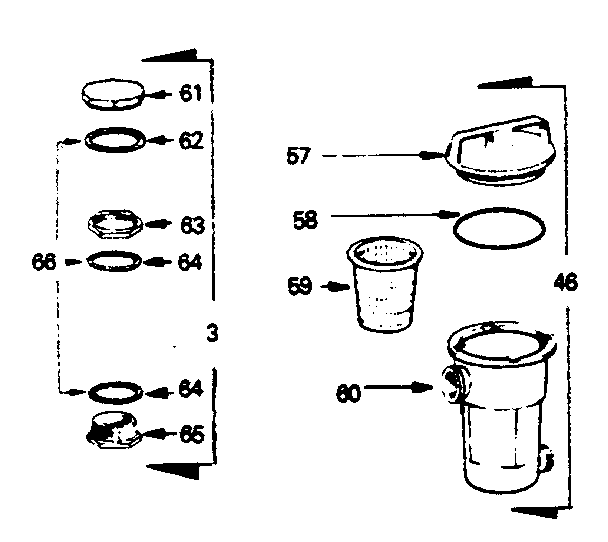 HAIR AND LINT POT ASSEMBLY