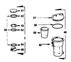 Sears 167410053 hair and lint pot assembly diagram