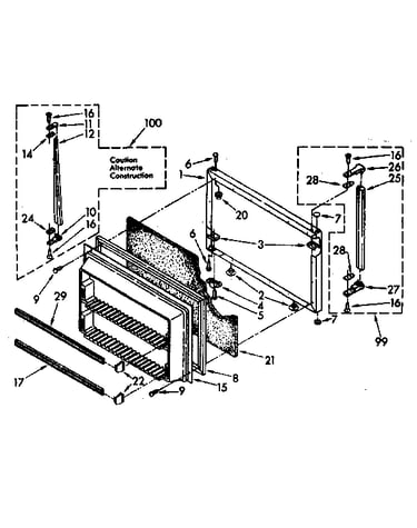 Freezer door parts