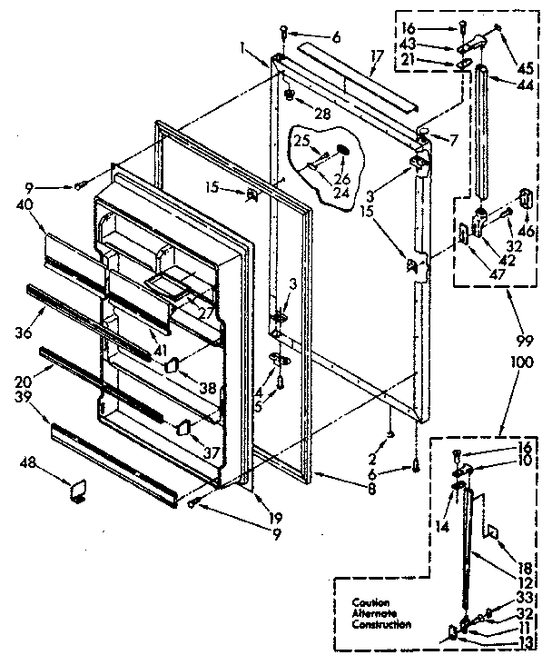 Refrigerator door