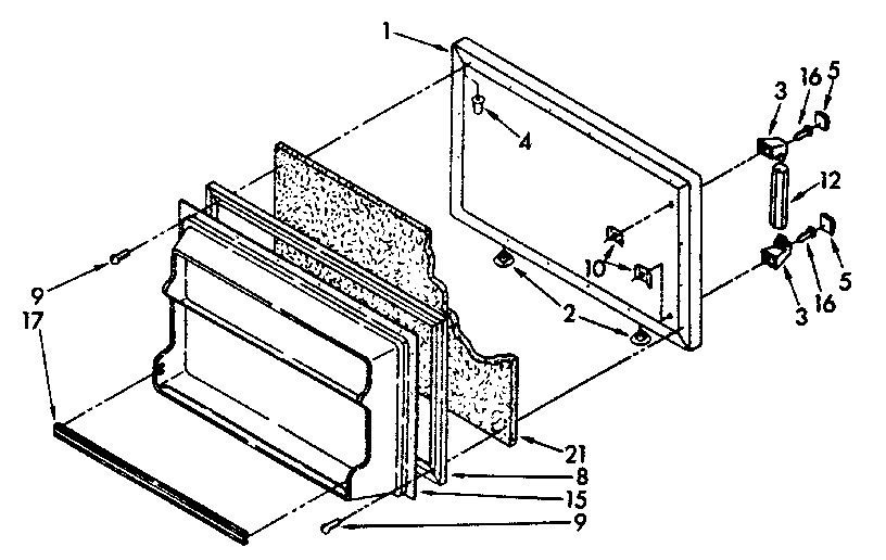 Freezer door