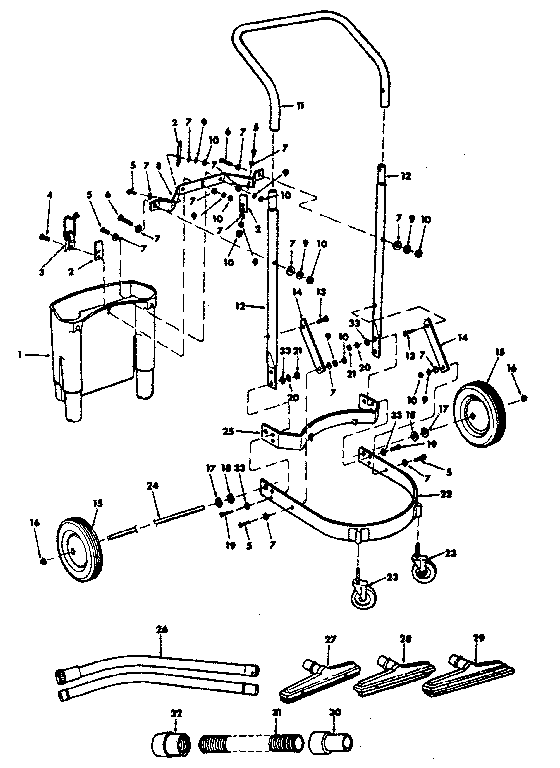 Cart assembly and accessories