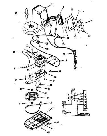 Wiring diagram and motor housing