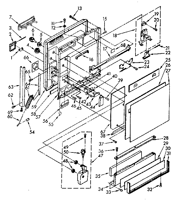 Door and toe panel parts