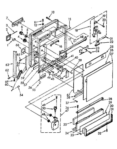 Door and toe panel parts