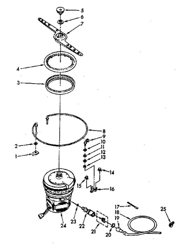 Heater, pump and lower sprayarm