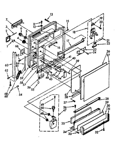 Door and toe panel