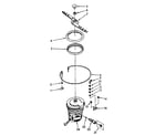 Kenmore 6651779581 heater, pump and lower sprayarm parts diagram