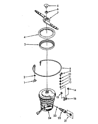 Heater, pump and lower sprayarm parts