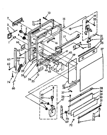 Door and toe panel parts