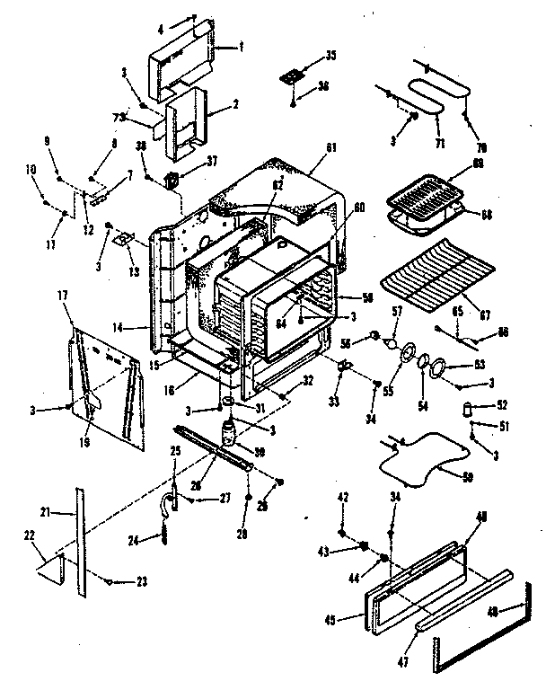 Oven body section