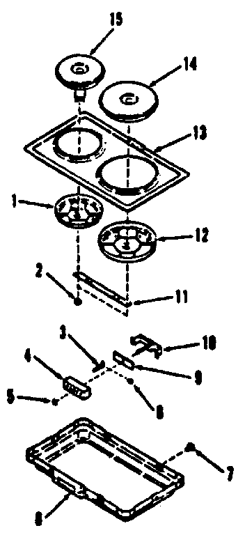 Optional electric hob element module kit 4998530 & 4998630