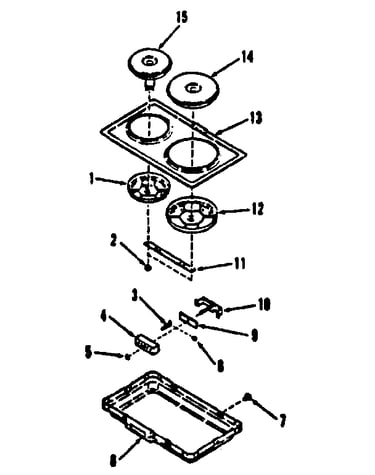 Optional electric hob element module kit 4998530 & 4998630