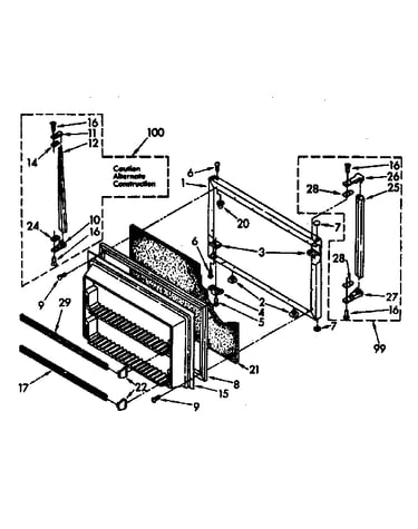 Freezer door parts