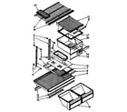 Kenmore 1068670683 shelf parts diagram
