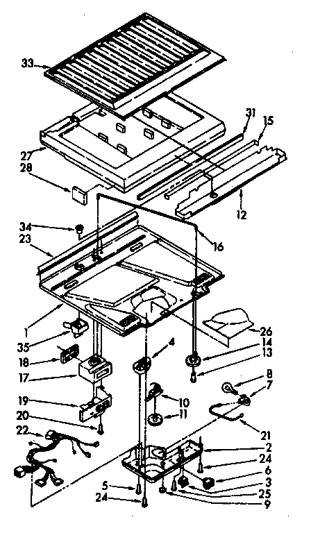 Compartment separator and control parts