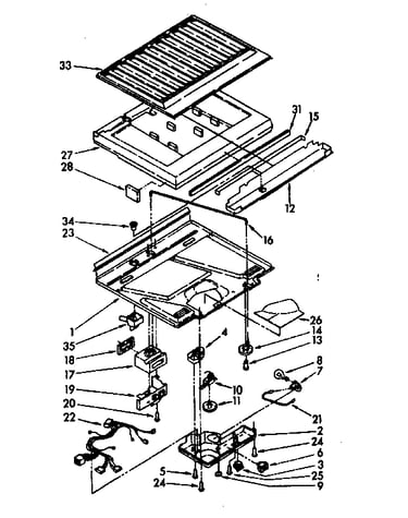 Compartment separator and control parts