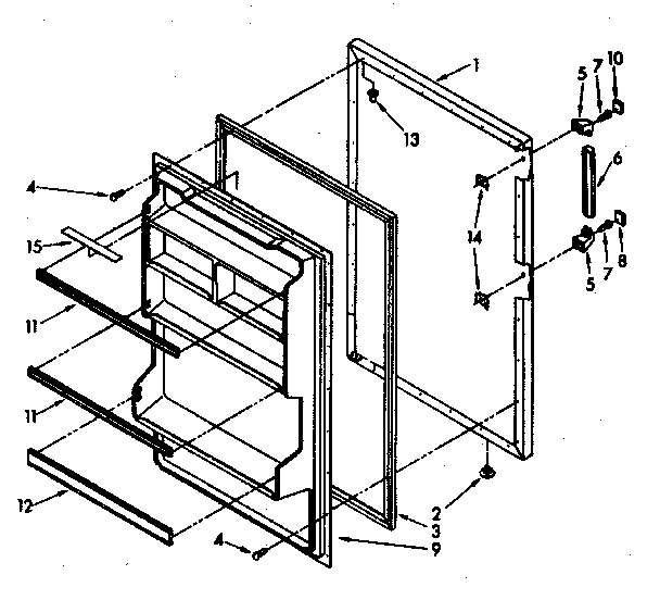 Refrigerator door parts