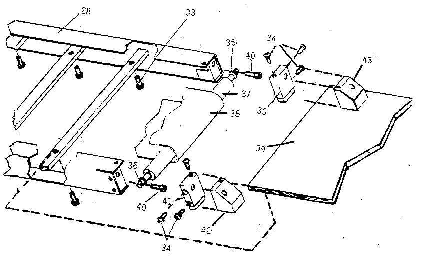 Rear roller assembly