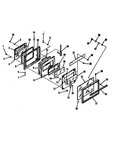 Oven door section