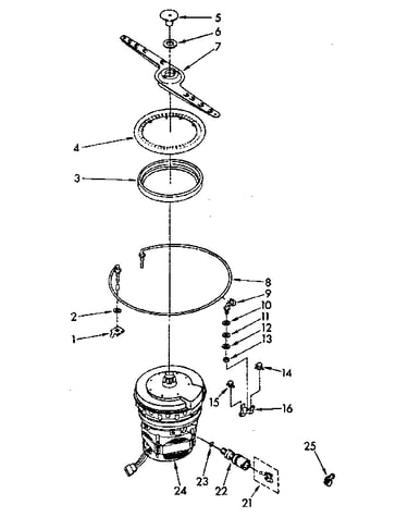 Heater, pump and lower sprayarm parts