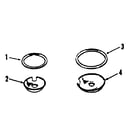 Kenmore 9114648890 porcelain pan and chrome ring kit no. 8068400 diagram