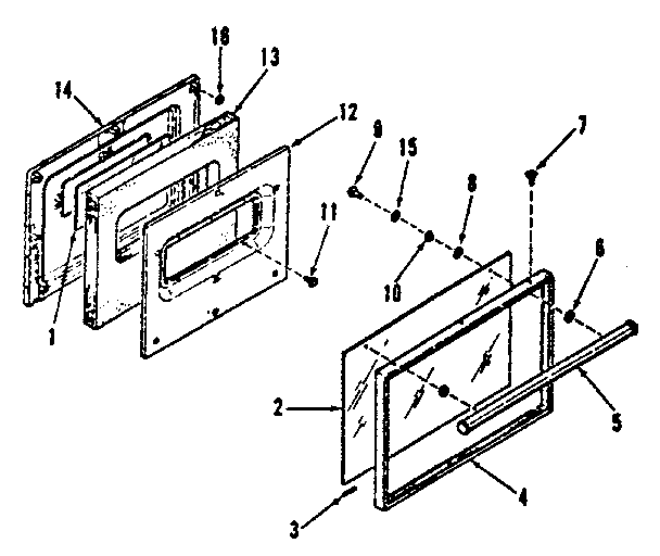 Oven door section