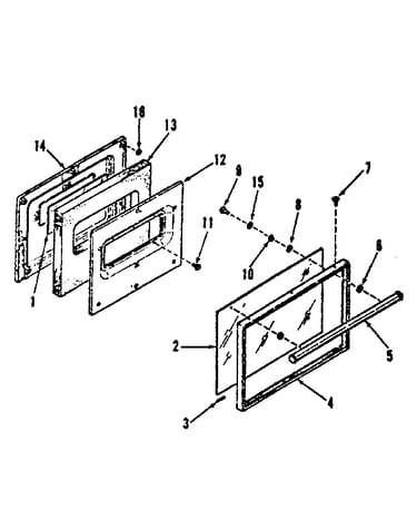 Oven door section