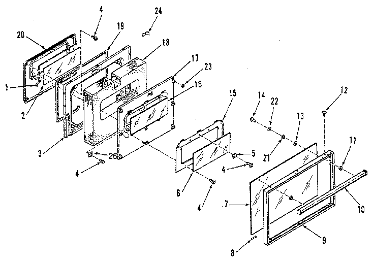 Oven door section